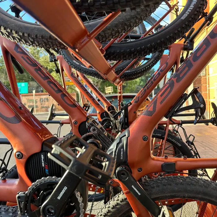 Bicicletas eléctricas en el remolque