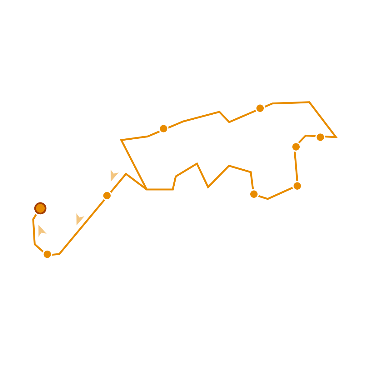 Croquis de la ruta Bandolera