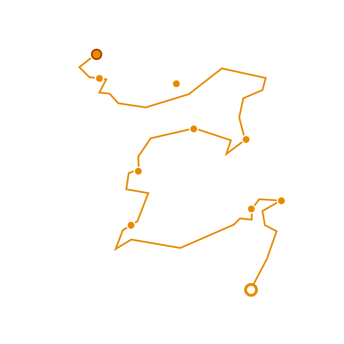Croquis de la ruta de Montcudio